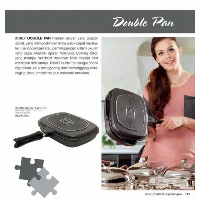 double pan ichef ifa teflon anti lengket