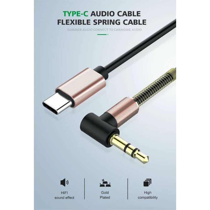 Kabel USB 3.1 Type C Male To 3.5 mm Male Audio Sound AUX TRS Speaker