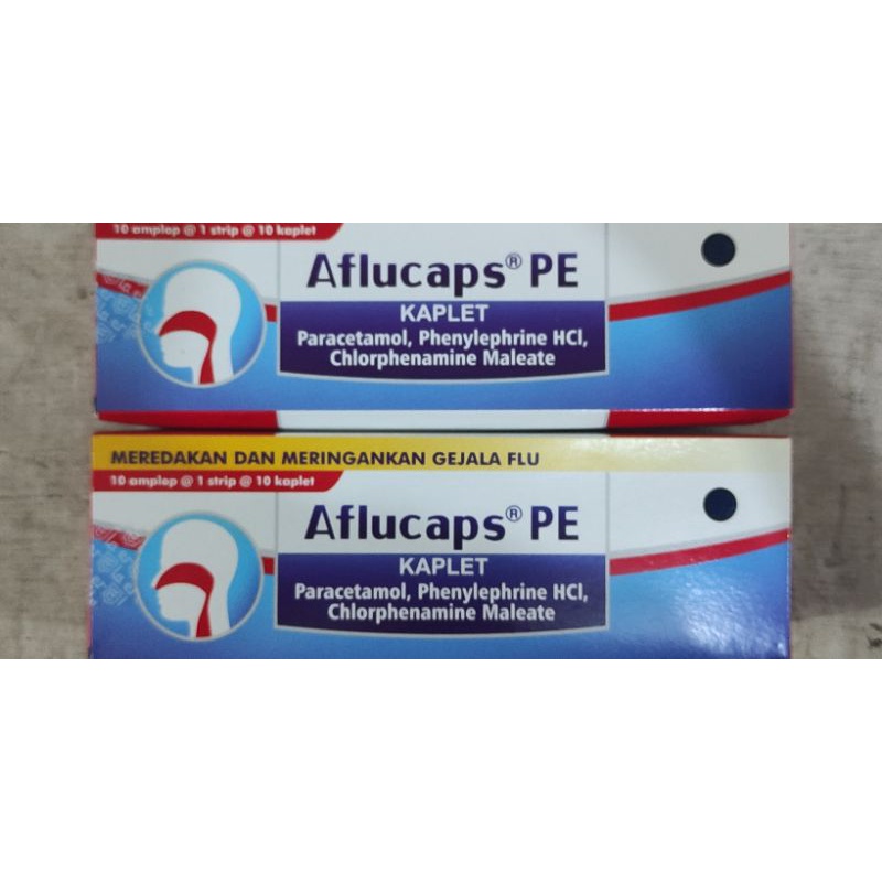 Aflucaps PE/  Obat Pilek / Demam / Bersin-bersin / Hidung Tersumbat / 10 Tablet