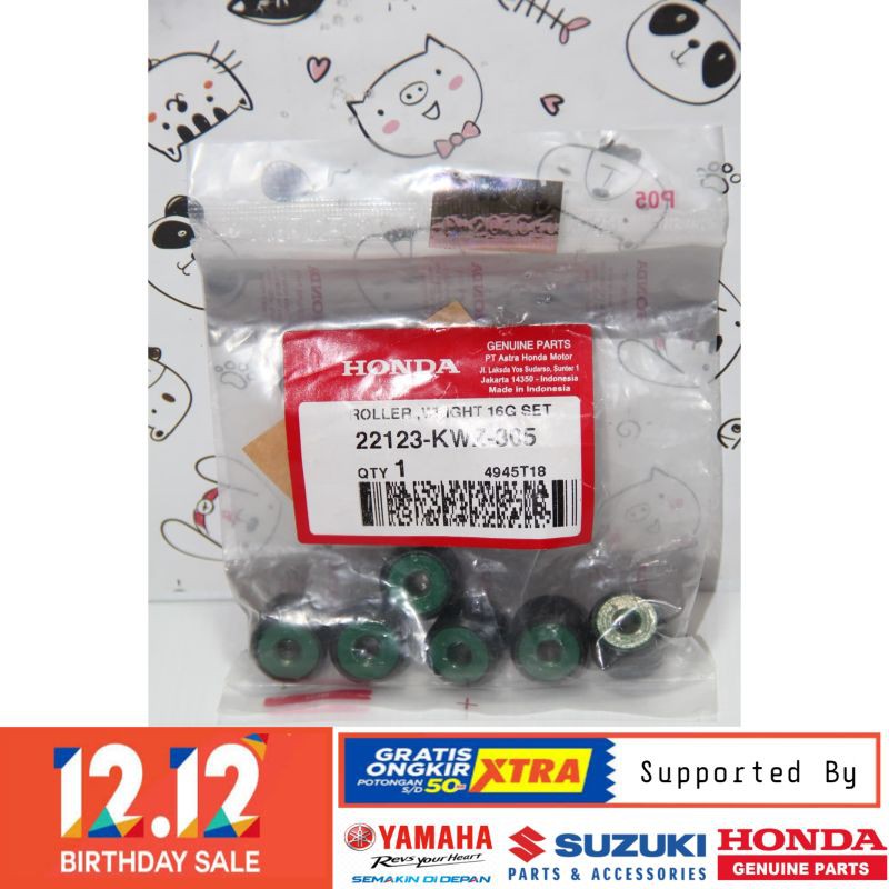 DIJAMIN ASLI ROLLER SET HONDA REVO AT 22123-KWZ-305 ORIGINAL BERKUALITAS