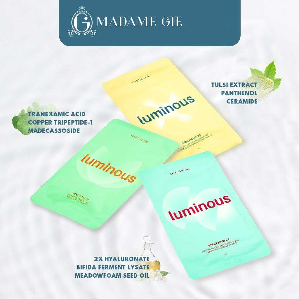 ★ BB ★  Madame Gie Luminous Sheet Mask - Skincare Masker Wajah