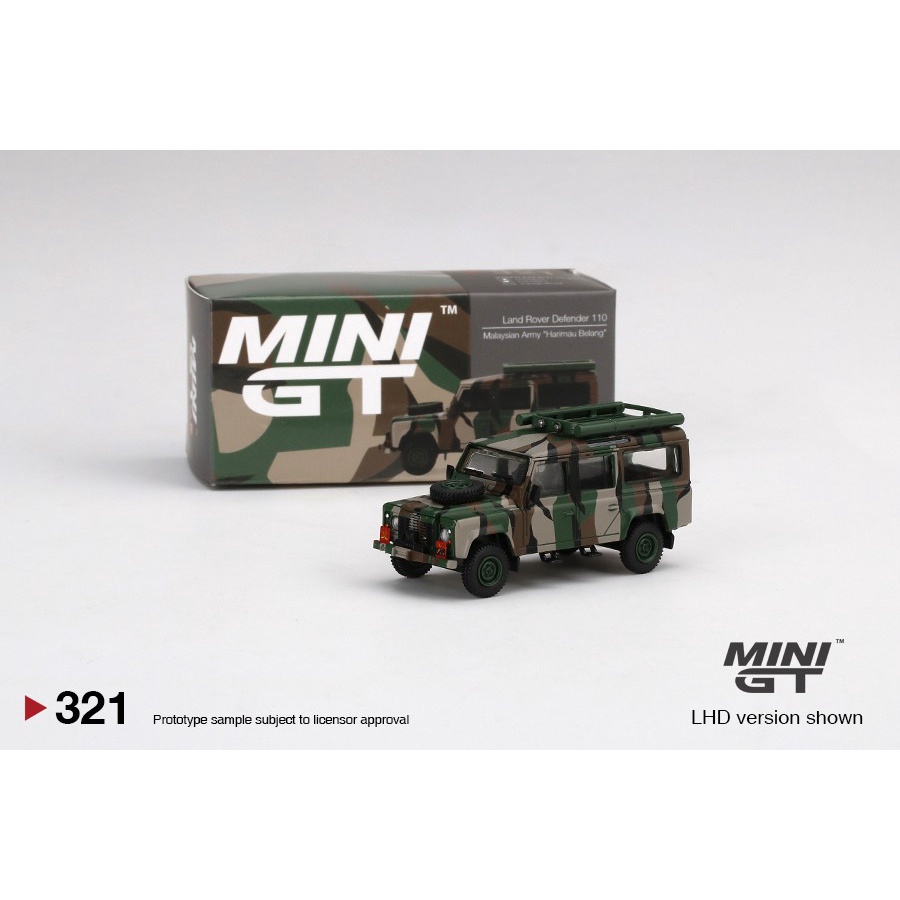 Diecast MiniGT Land Rover Defender 110 Malaysian Army