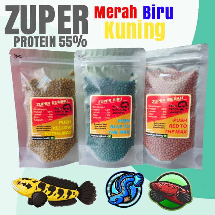 ESCOBARCA Pelet ZUPER Push Maksimal Warna Channa 45 Gram