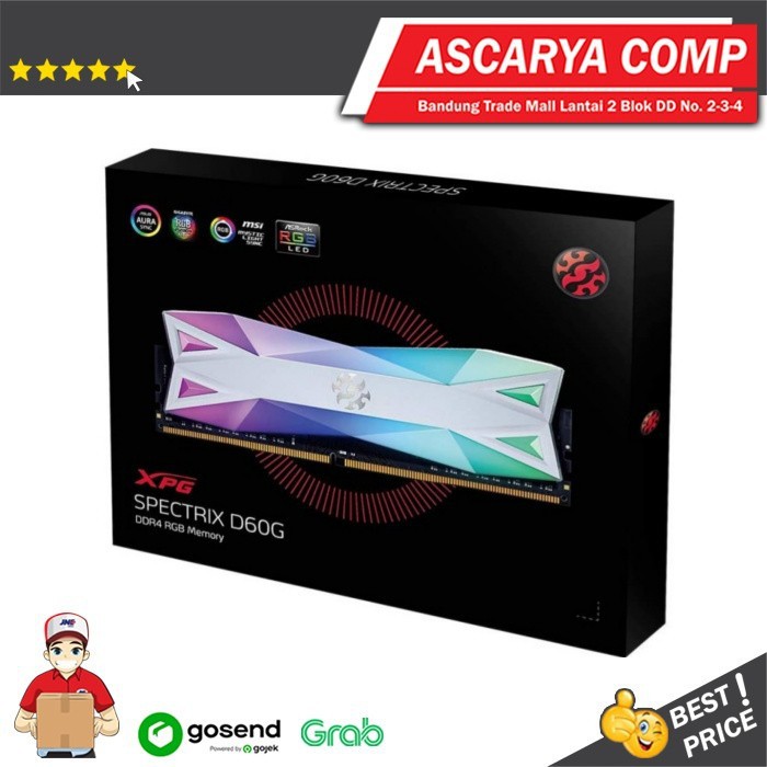 ADATA DDR4 XPG SPECTRIX D60G PC25600 3200MHz 16GB (2X8GB) - RGB