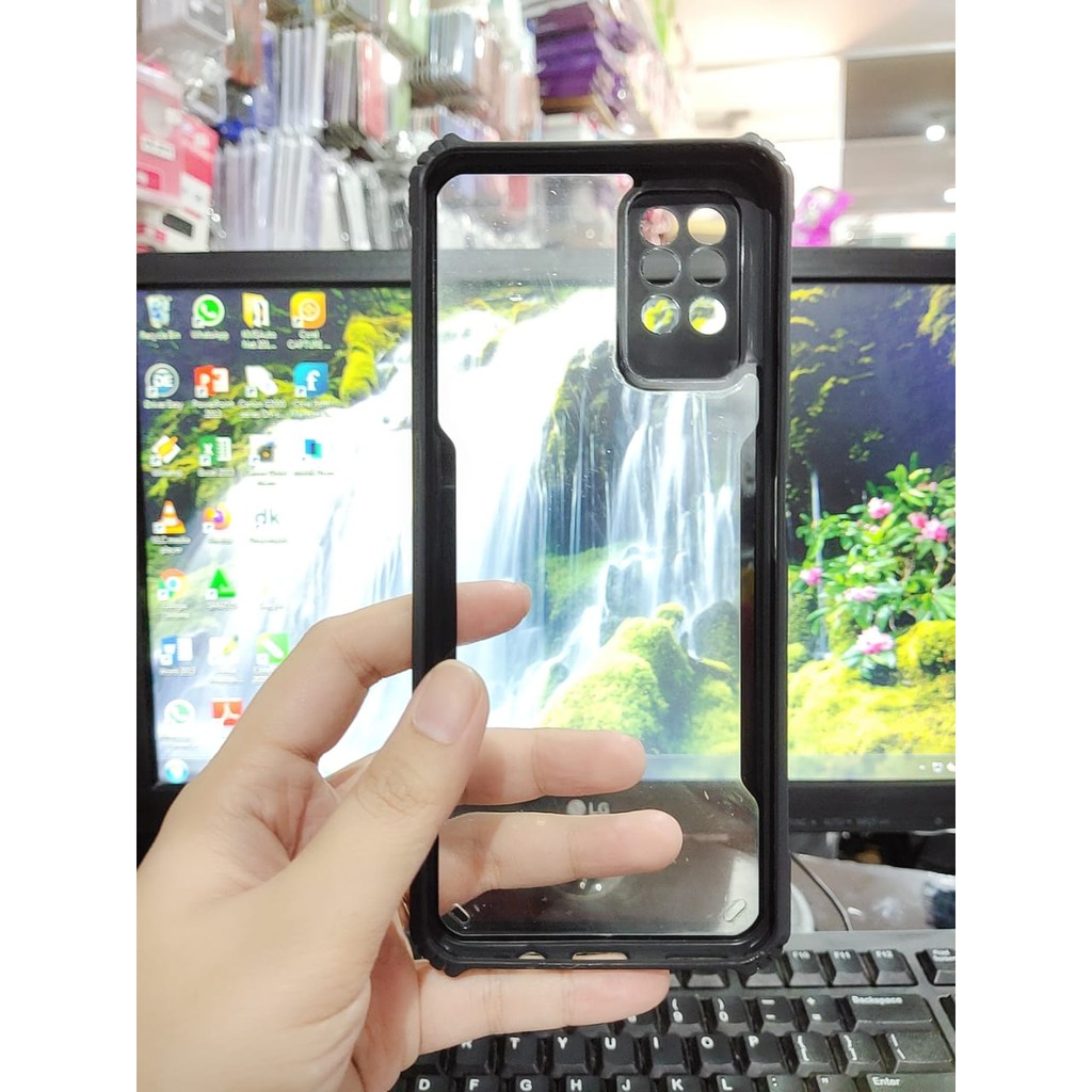 Anti Shocking Infinix Note 8 Note 7 Lite Smart 6  Hardcase List Hitam Acrylic Case