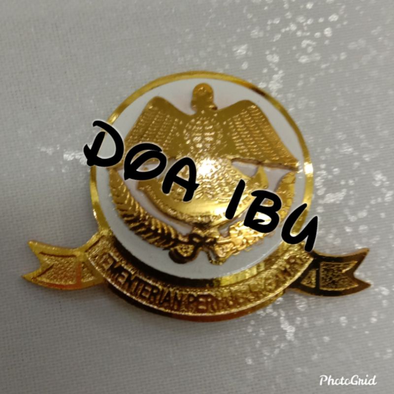 

best seller pin KEMENTERIAN PERHUBUNGAN RI dasar putih-magnet ready stock