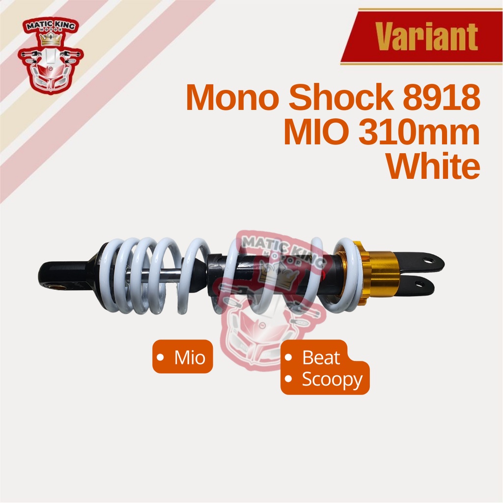Mono Shockbreaker shock belakang Mio Sporty Smile M3 S Z Freego Gear Fino Soul GT 110 115 SCT-8918 310mm BLACK Scarlet Racing