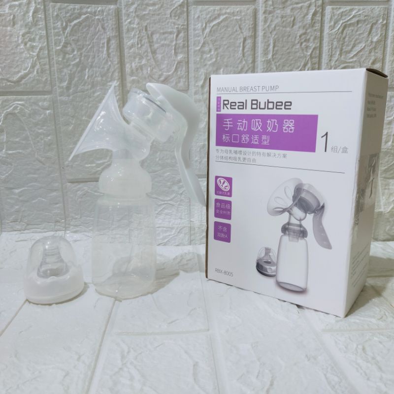 Pompa Asi Manual Real Bubee Breast Pump Food Grade BPA Free Bagus Murah