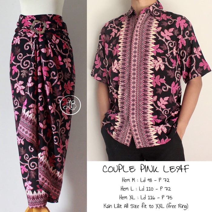 SETELAN COUPLE BATIK ROK LILIT DAN KEMEJA PENDEK (2)