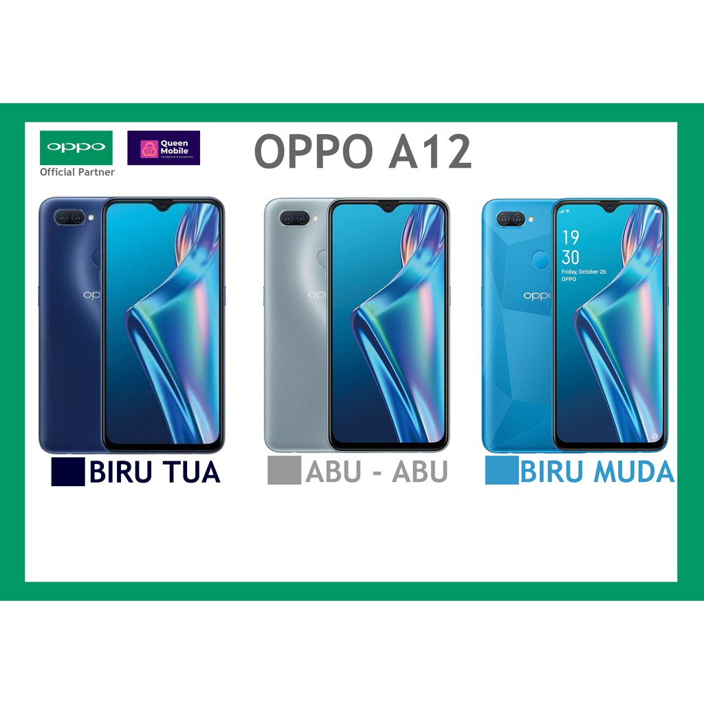 HP BARU OPPO A12 RAM 4/64GB, 3/32GB Garansi Resmi OPPO 1Thn