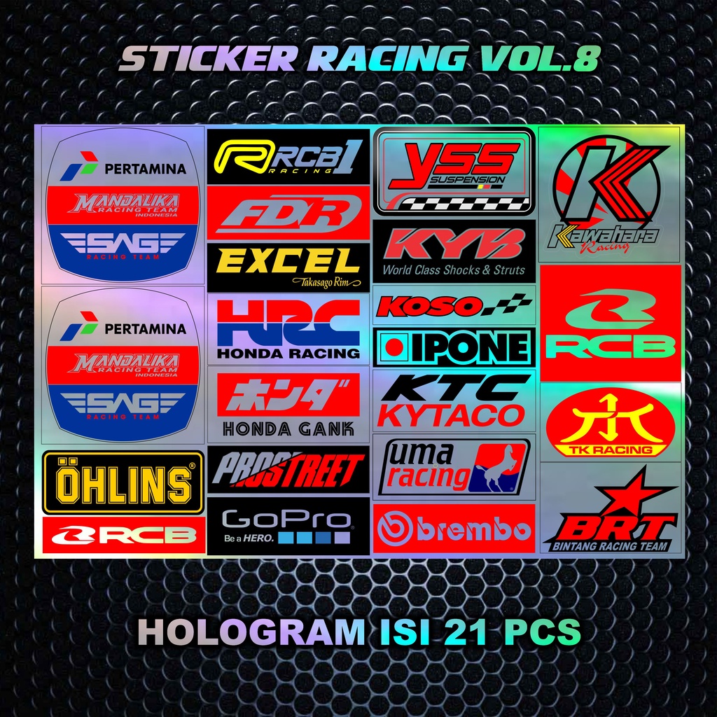 STICKER RACING HOLOGRAM / STIKER PACK / STIKER MOTOR