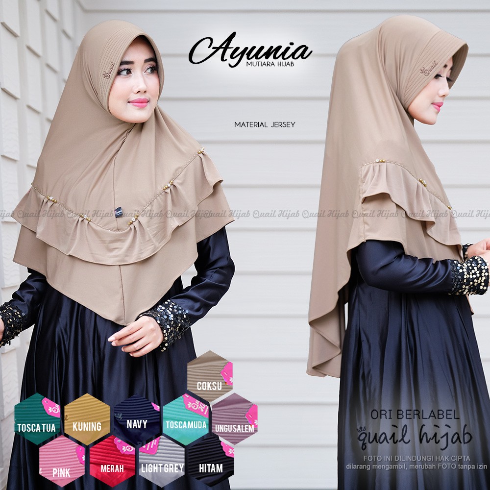 ORIGINAL TERMURAH Jilbab Jumbo Syari AFIFAH REMPEL TALI By QUAIL