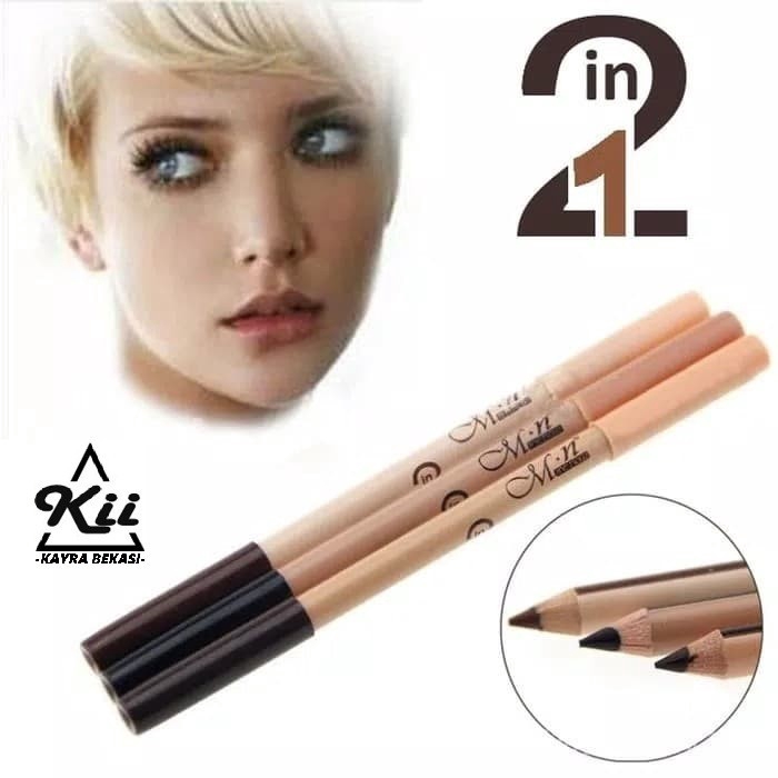 Menow Pensil Alis Brown 2in1 - Pencil Alis EyeLiner Eyebrow - Kosmetik