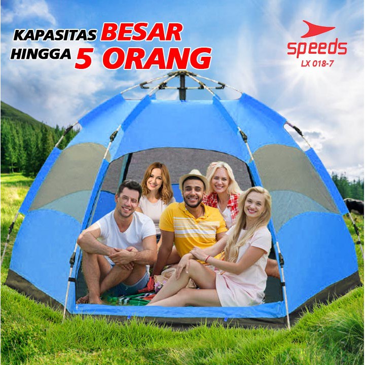 tenda camping 4 5 orang kemah otomatis portable speeds orang lipat portable type pyramid besar 018 7