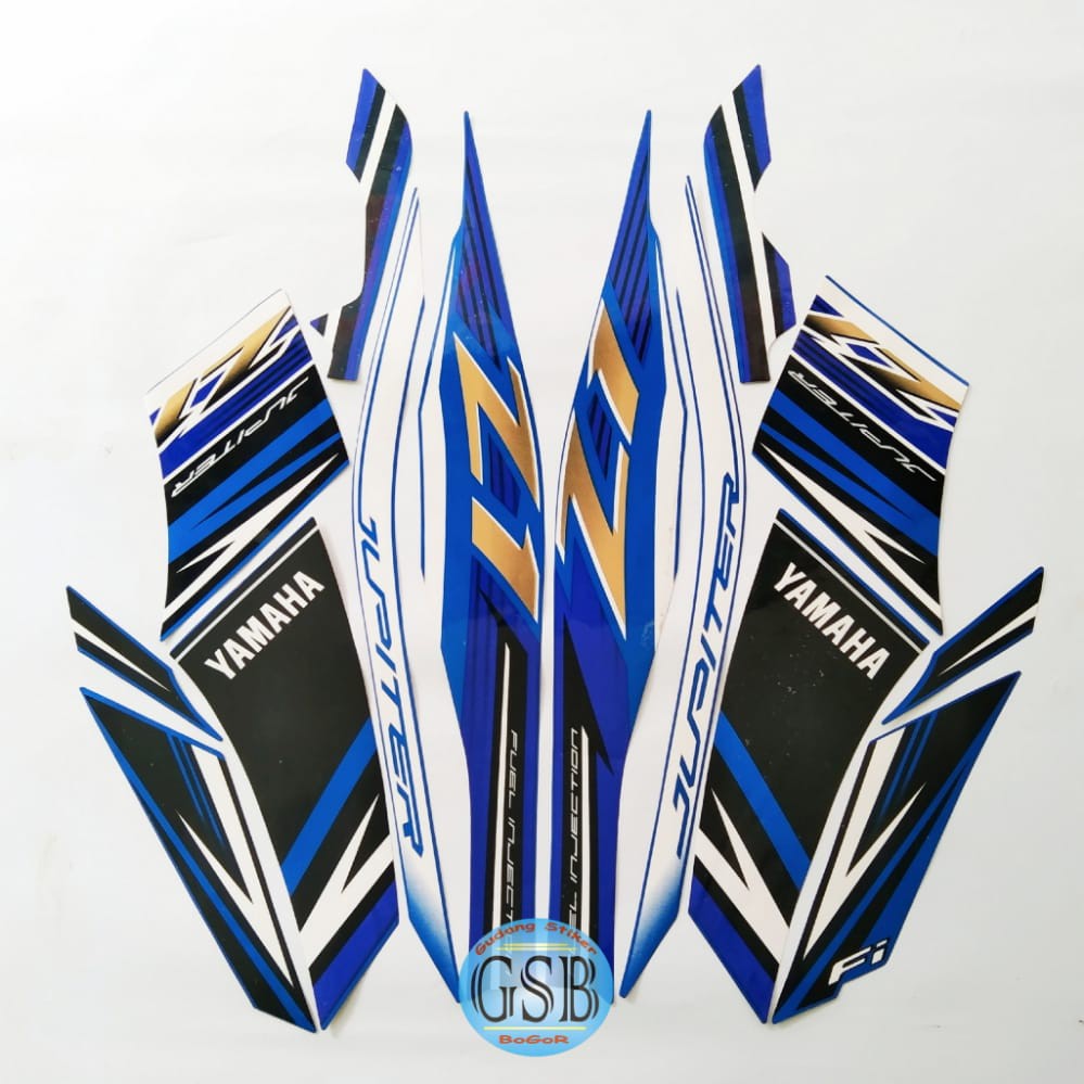 Stiker Striping Motor yamaha Jupiter Z1 2016 Biru | Shopee Indonesia