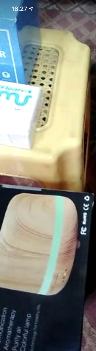 Air Humidifier Essential Oil Diffuser Aroma Terapi Motif Kayu Bonus 1 Botol Oil