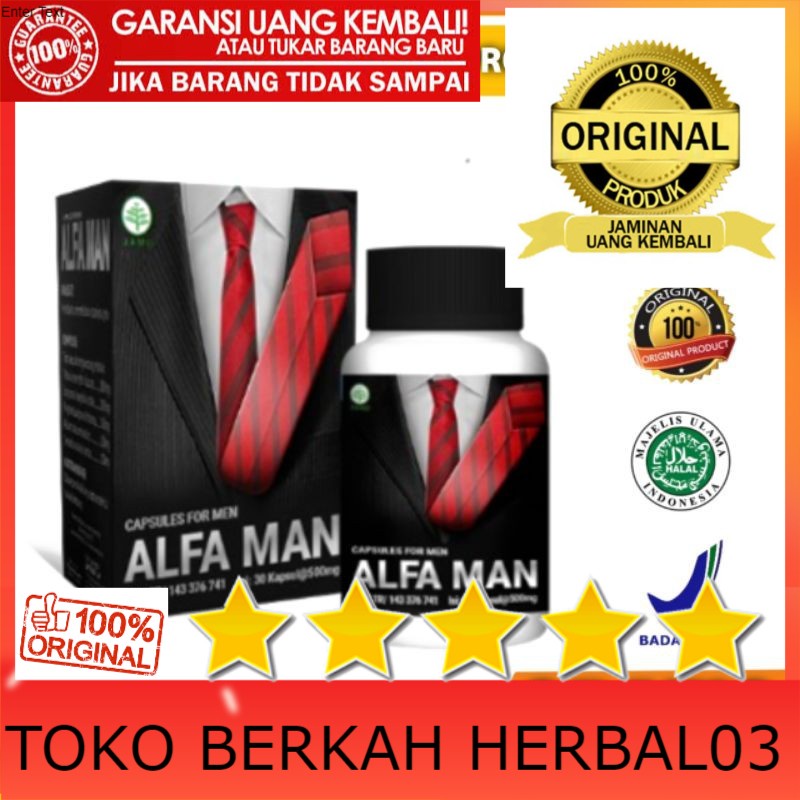 100% ASLI Alfaman - Alfa Man Asli Obat Herbal Jaminan 100% Original Suplemen Stamina Pria