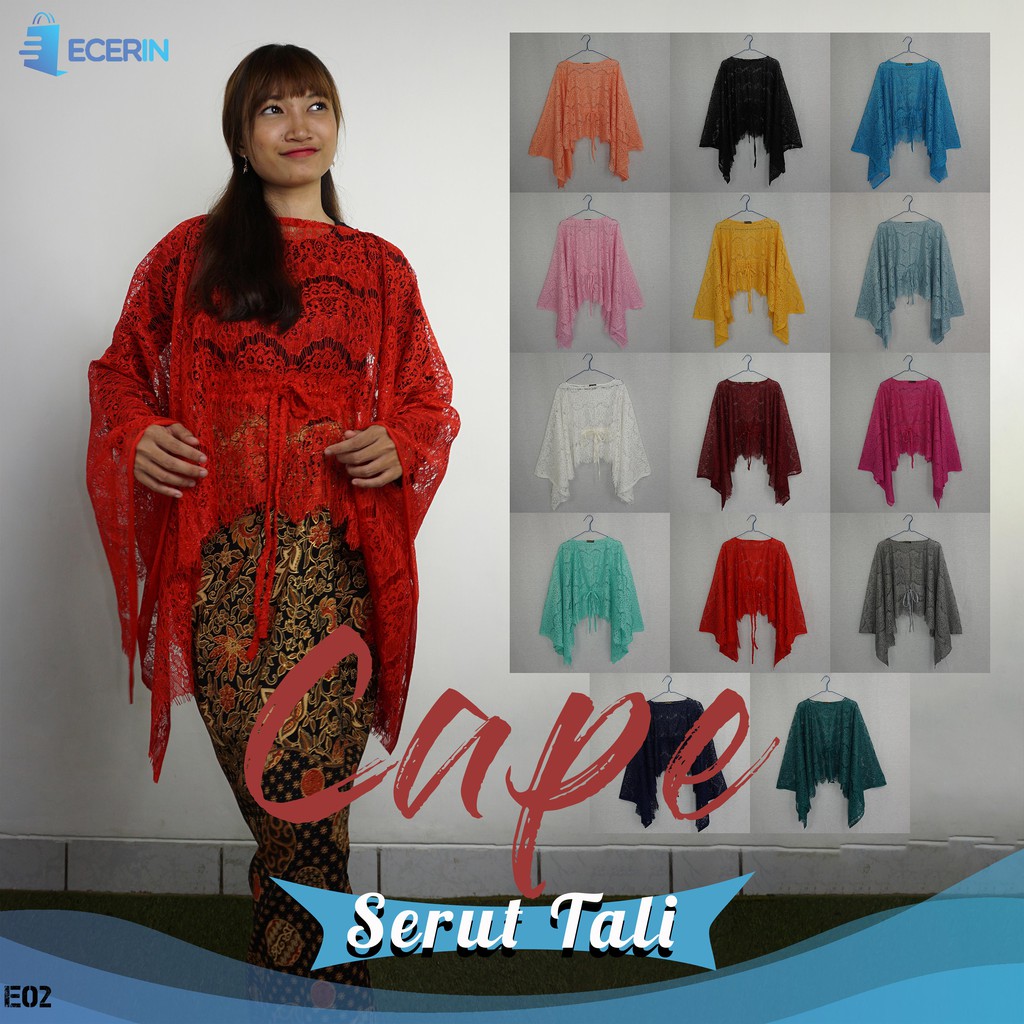 CAPE BROKAT TALI / Cape Brukat Serut Terbaru 2019 /Atasan Kebaya Serut Tebal Premium Terbaru 2019