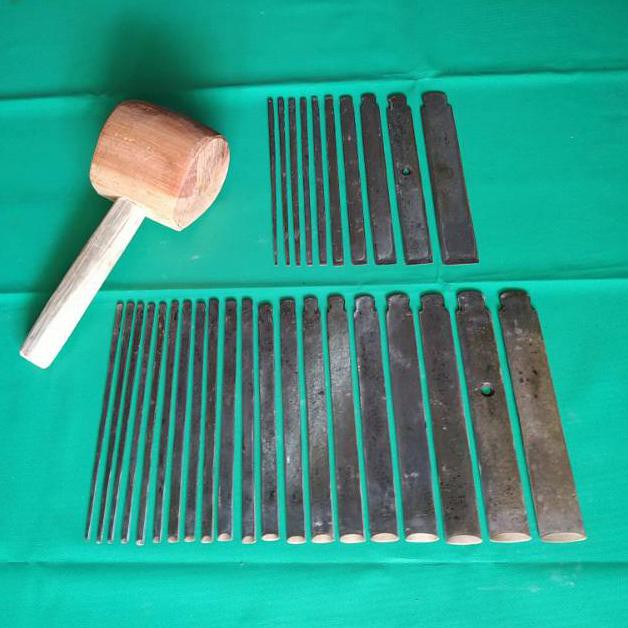 Pahat tatah ukir kayu baja putih kualitas super premium plus palu kayu