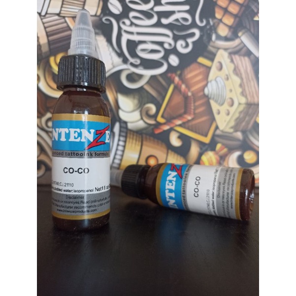 Tinta tato INTENZE 30ML/1oz warna CO-CO(COKLAT) pewarna tatto
