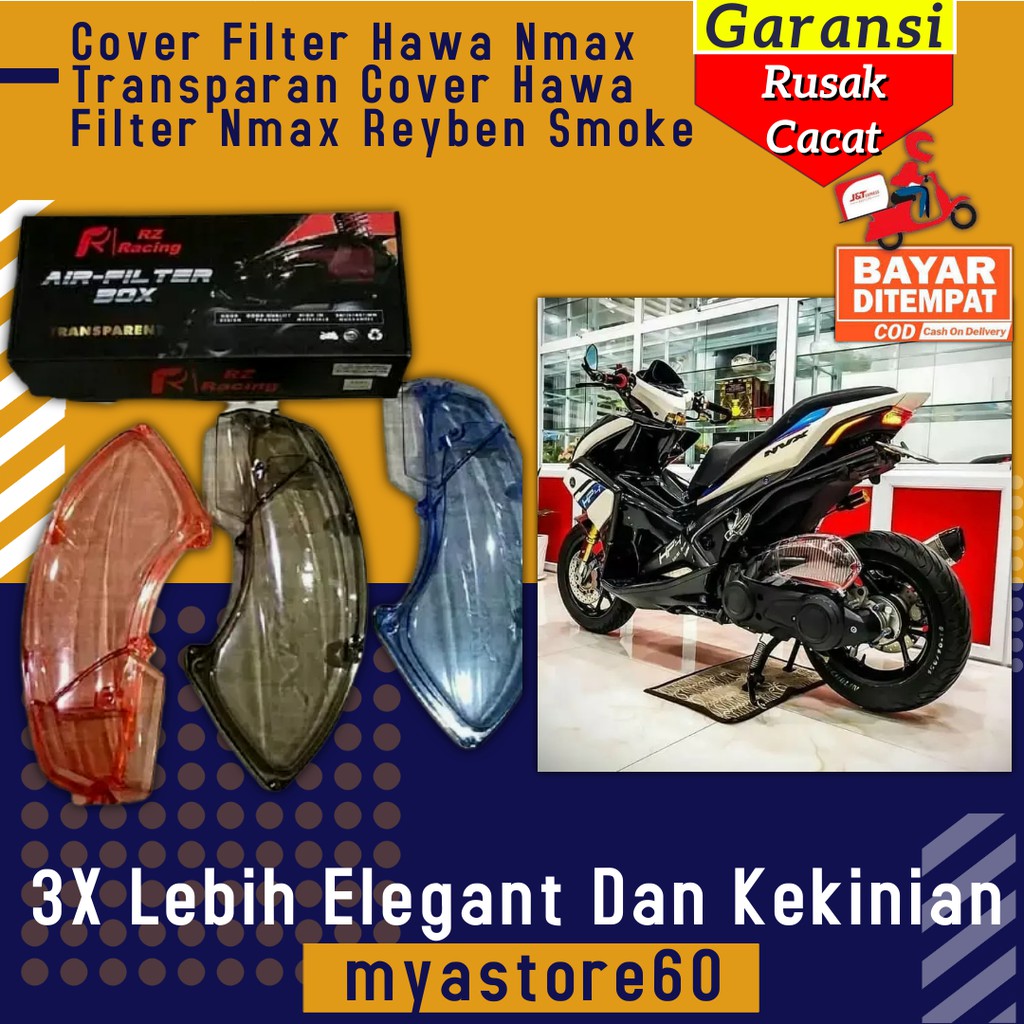 Cover Filter Hawa Nmax Transparan Cover Hawa Filter Aksesoris Variasi Yamaha Nmax Reyben Smoke