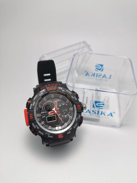 Jam tangan LASIKA DOUBLE TIME KODE 516 ANTI AIR