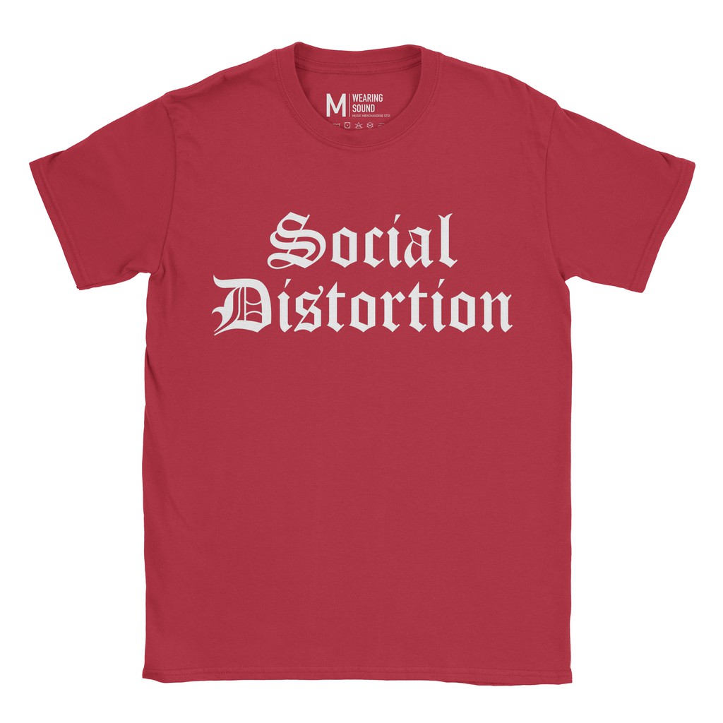Baju Kaos Band Social Distortion Logo Red