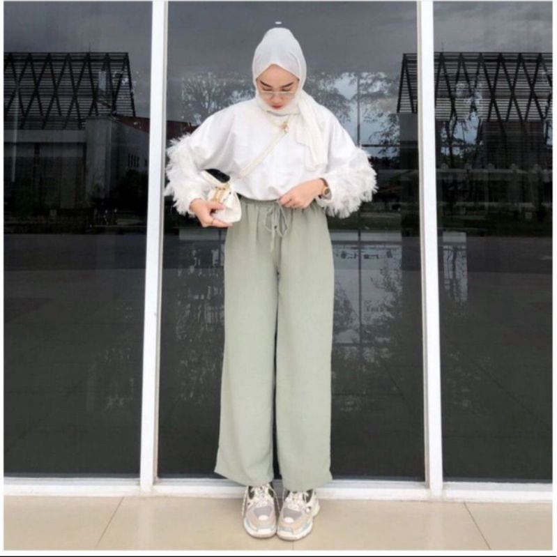 ￼KULOT CRINKLE AIRFLOW IMPORT PREMIUM FIT XL XXL / CELANA KULOT PANJANG  KRINGKEL PREMIUM ORIGINAL P