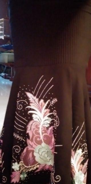 Rok Duyung Bordir Kombinasi Plisket Motif Bunga Allamanda Premium Quality