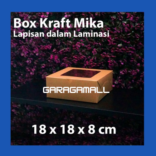 

Kotak kue box kue kotak kue mika dus snack kotak snack box kardus hampers kue snack box kraft 18x18x8 cm (isi 10 pcs)