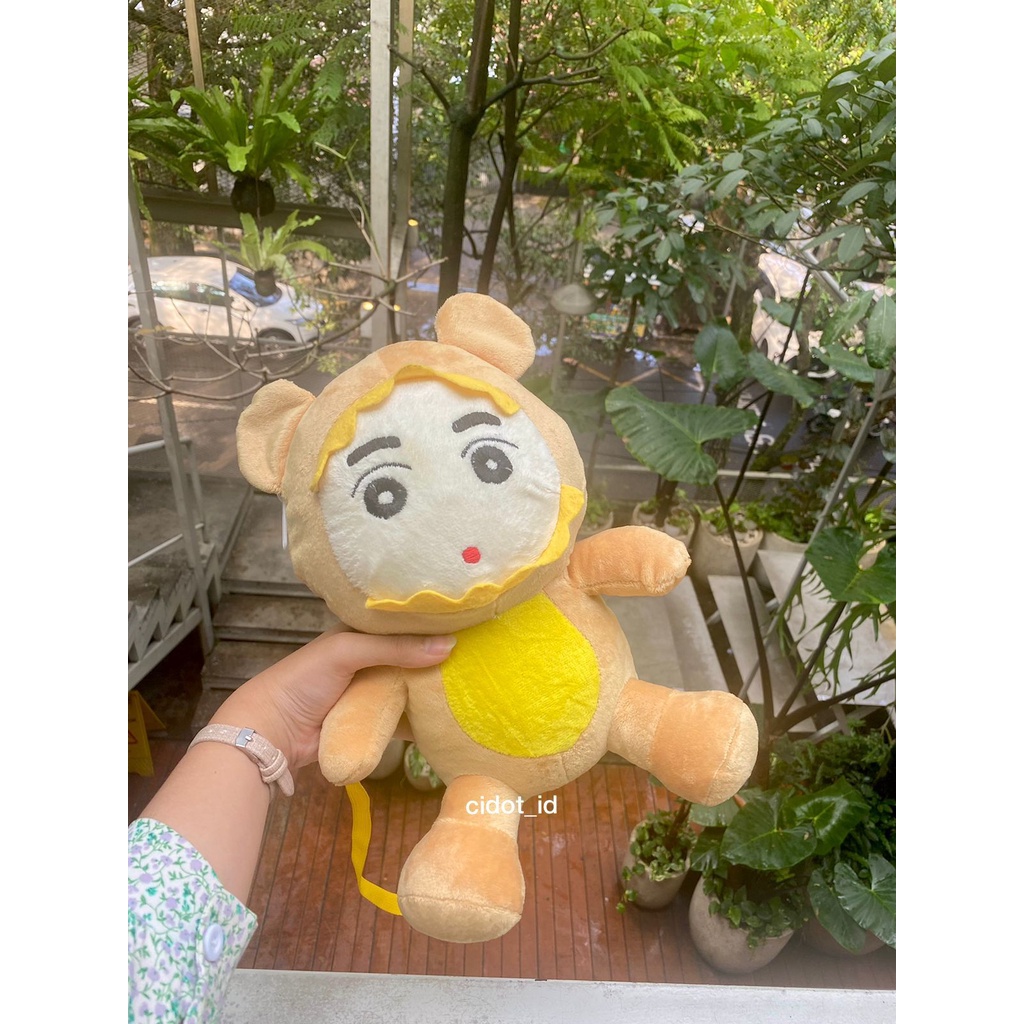 Tas Selempang Bahu Wanita Bulu Motif Boneka Kartun Dino Dinosaurus SHIN CHAN LITTLE BABY DINO Lucu Gemoy Uwu Kiyowok Import Korea Murah