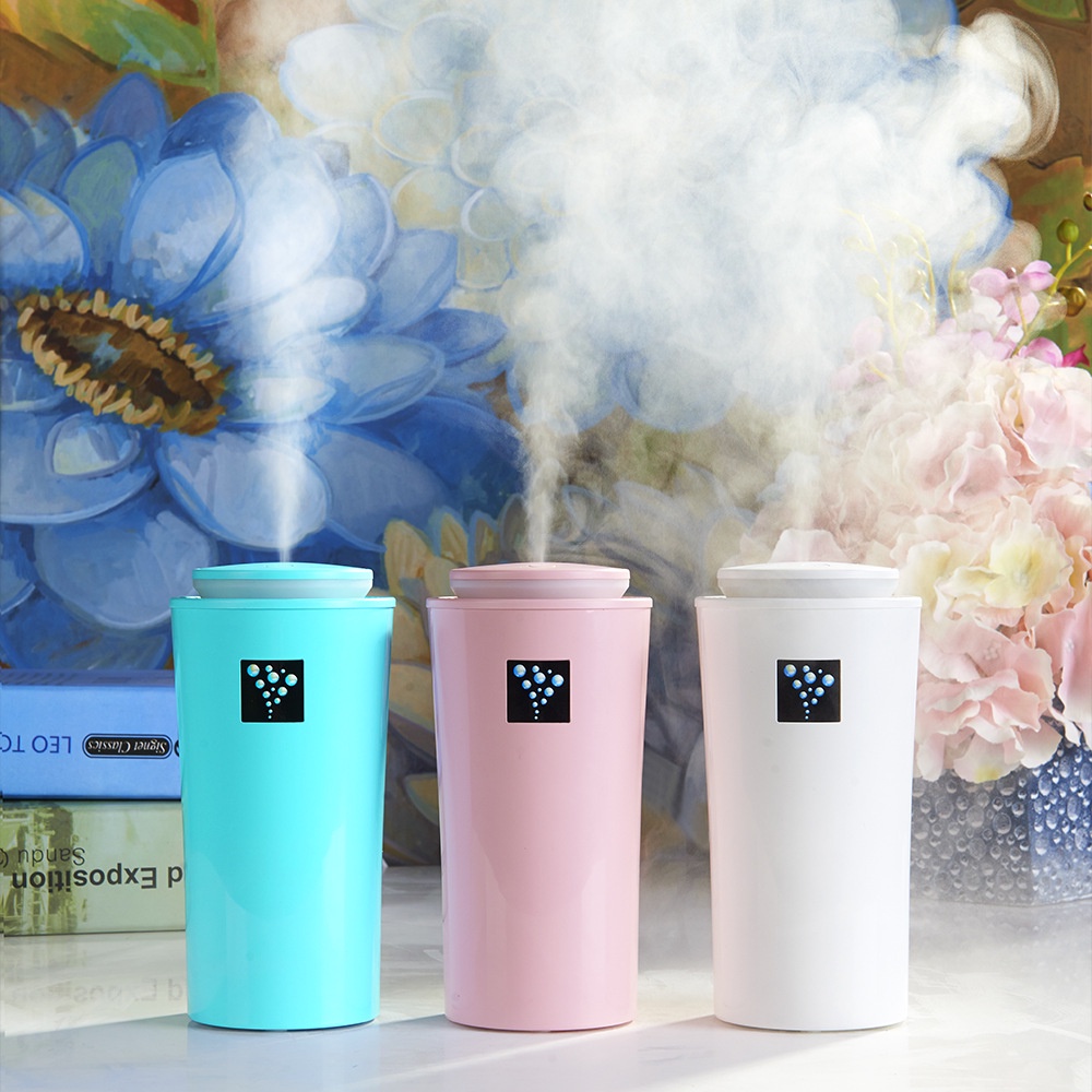 H2O Humidifier Usb Air Diffuser 220ML 300ML  320ML Purifier Pelembab Udara Light  Anion Ultrasonic Light 260ml