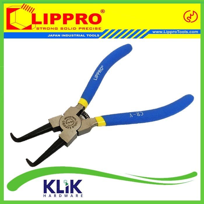 Lippro Tang Snap Ring 7 Inch - Tang Circlip Bengkok Tekan Tutup BT BTI