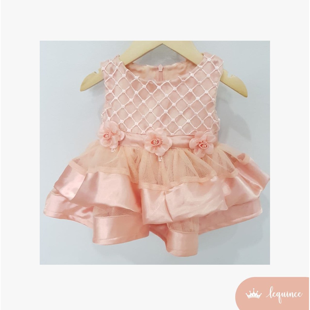 Lequince - Dress Bayi Perempuan 1 -2 thn / Gaun Bayi Perempuan Dress/ Gaun Pesta Bayi