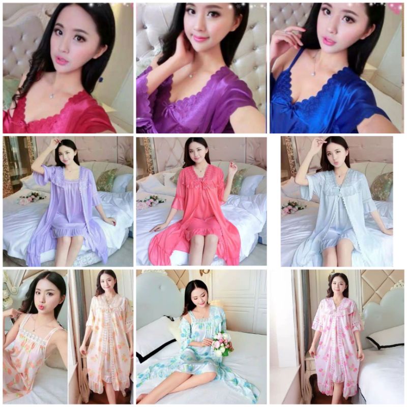 Kimono 2in1 import murah / kimono lingerie wanita import C04-C1