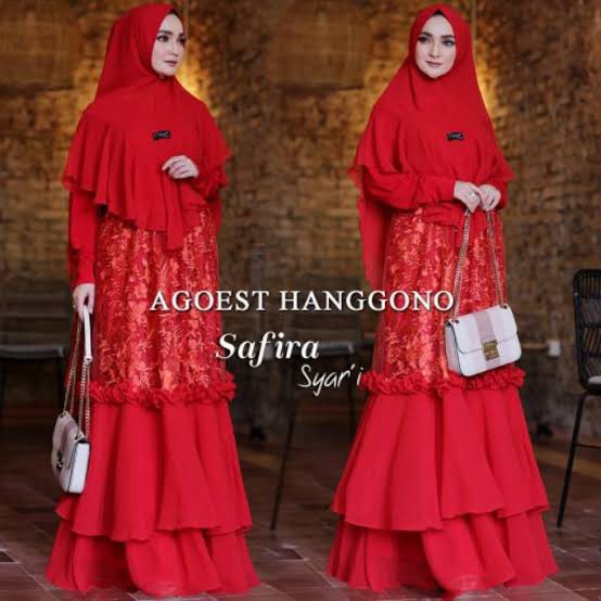 Safira Syari ori by AGOEST HANGGONO Gamis Pesta Cerutty