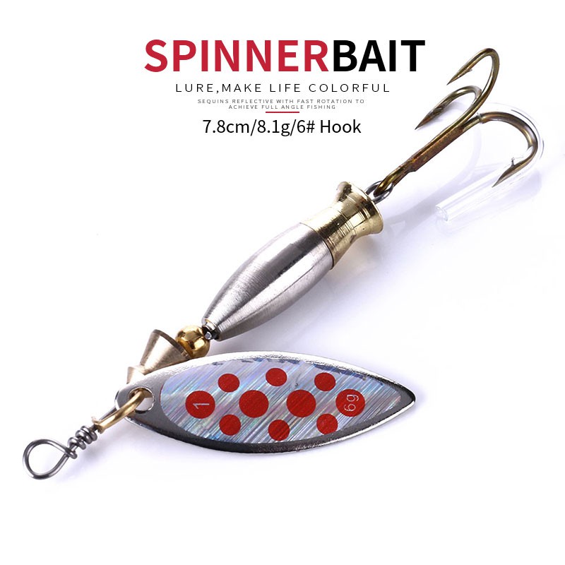 HENGJIA 1pcs 7.8cm/8.1g umpan sequin payet pancing swimbait metal spoon fishing lure ikan bait bass