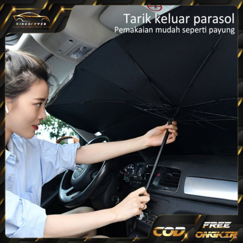 Pelindung Panas Dashboard Kaca Mobil Model Payung Mobeo Sun Shield