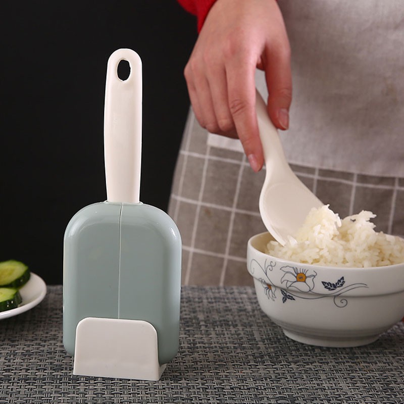 [Kaizen Living] Sendok Nasi Dengan Penutup Otomatis Holder Nasi