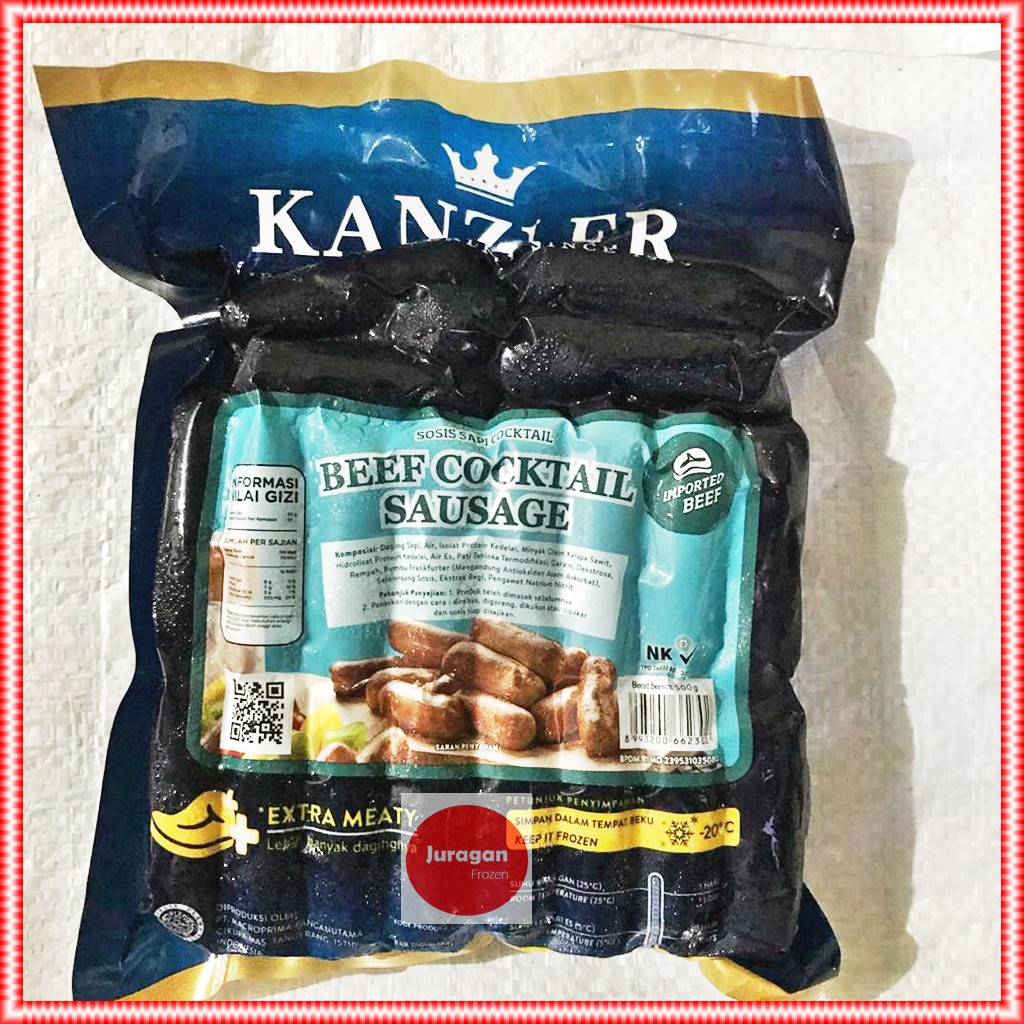 KANZLER BEEF COCKTAIL SAUSAGE 500Gr SOSIS KANZLER SOSIS SAPI FROZEN FOOD