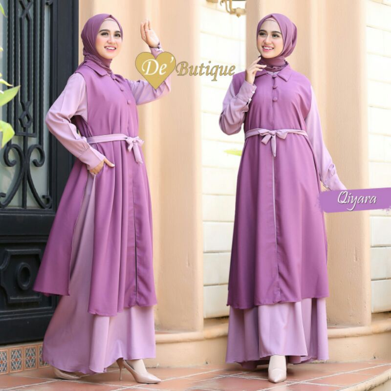 QIYARA DRESS GAMIS OUTHER CARDIGAN DE BUTIQUE