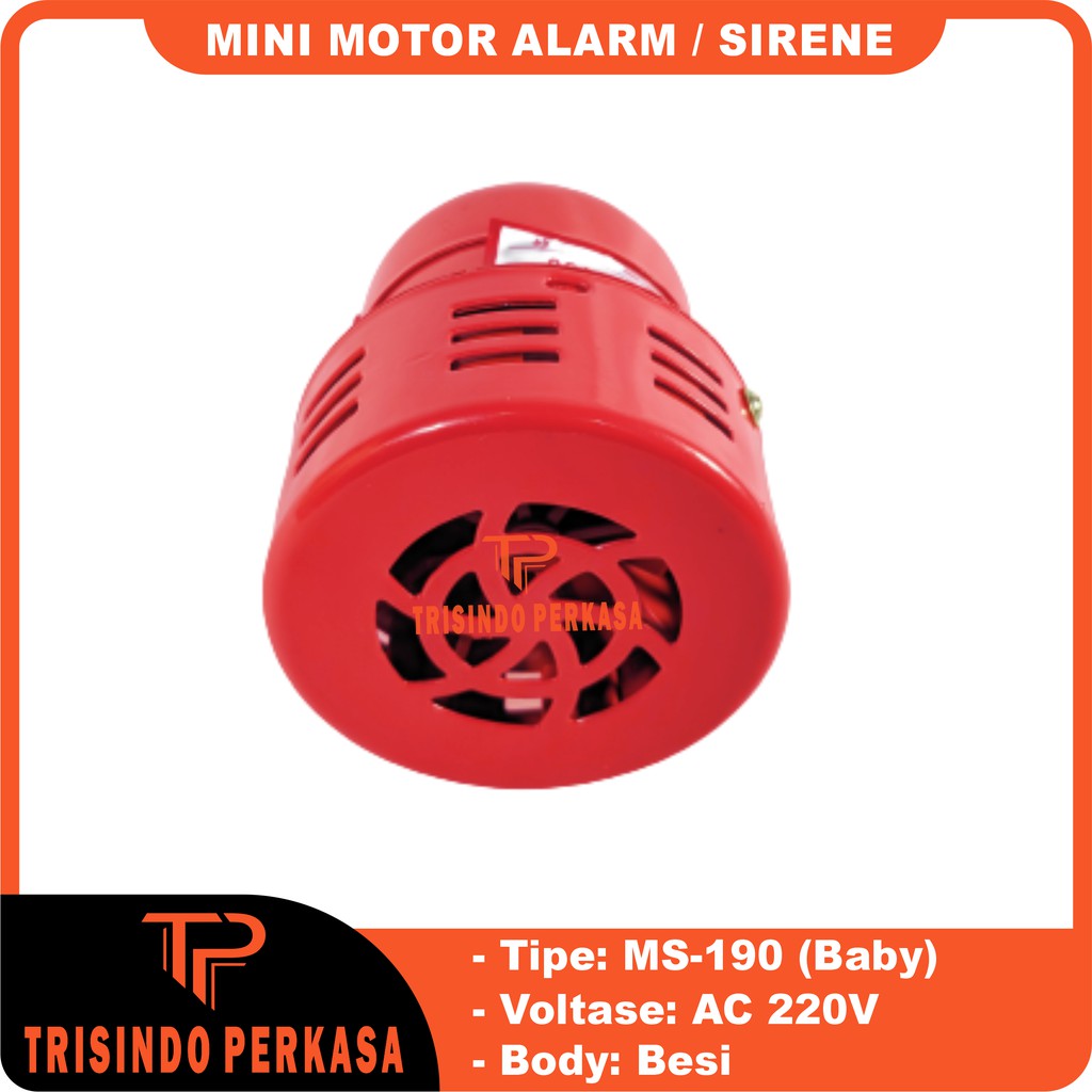 Baby Mini Sirine Sirene Motor Alarm MS190 MS-190 AC 220V Motor Sound