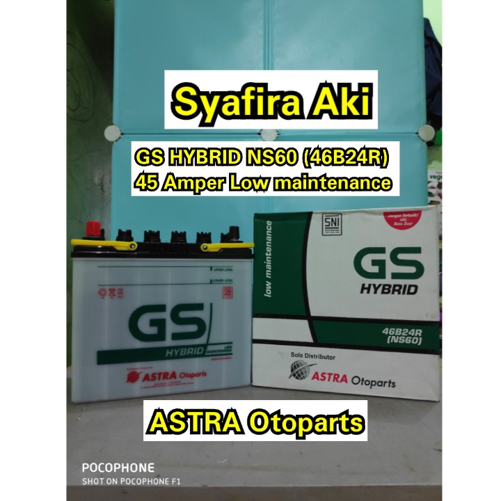 Aki Mobil Toyota Avanza, Rush, Corona GS astra NS60 hybrid aki basah