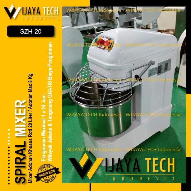 Jual Spiral Mixer 20 Liter SZH20 Mixer Adonan Roti Mie 20L SZH 20