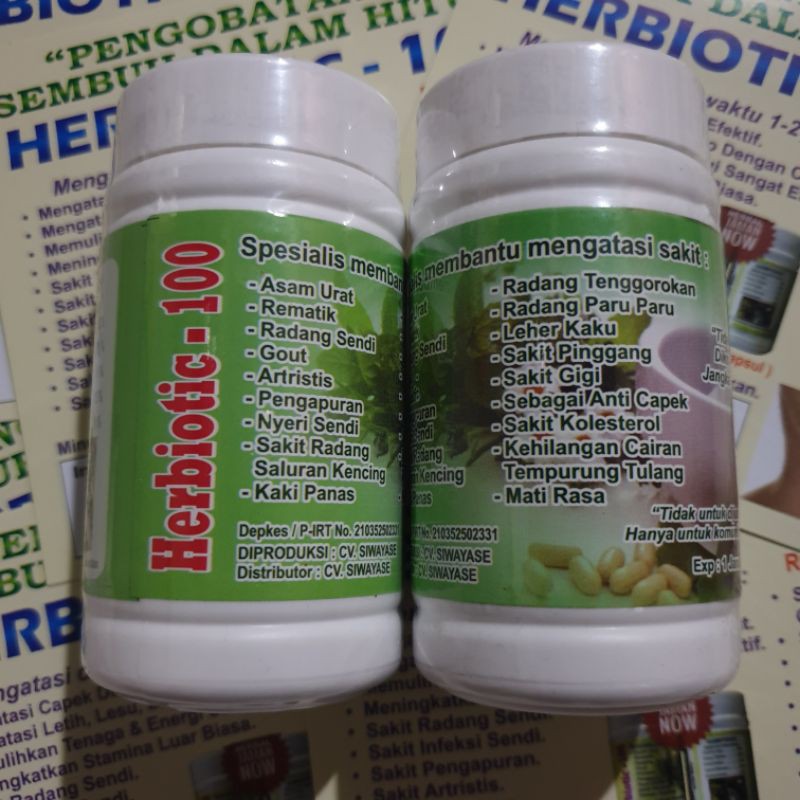 (Harga Grosir Murah) Herbiotic-100 ASLI ORIGINAL Stokis Resmi Hati2 barang tiruan