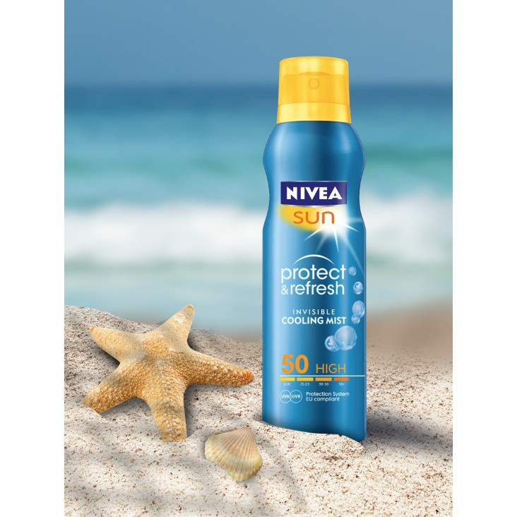 NIVEA SUN PROTECT &amp; REFRESH COOLING SUN MIST 50 HIGH 200ML