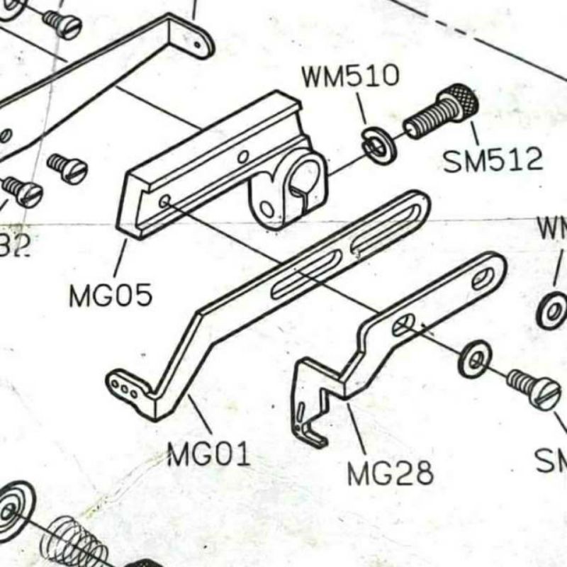 Jalur Benang - Thread Guide MG01 Asli Siruba F007