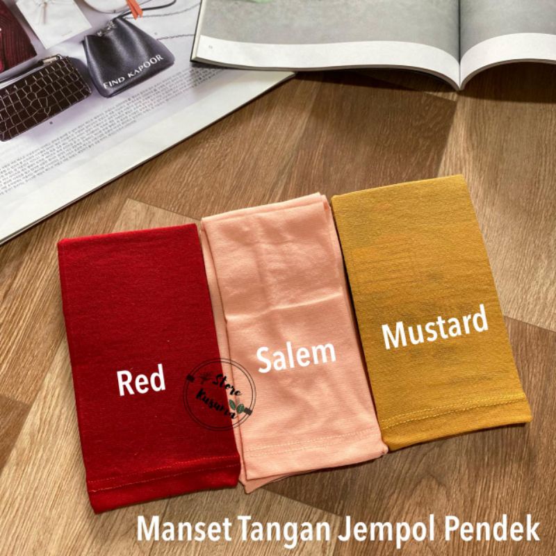 Manset Tangan Jempol Pendek Bahan Kaos PE