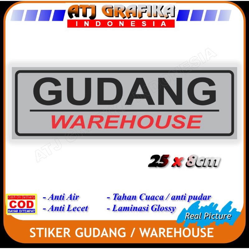 

stiker gudang barang sticker warehouse stock barang toko kantor pabrik dll