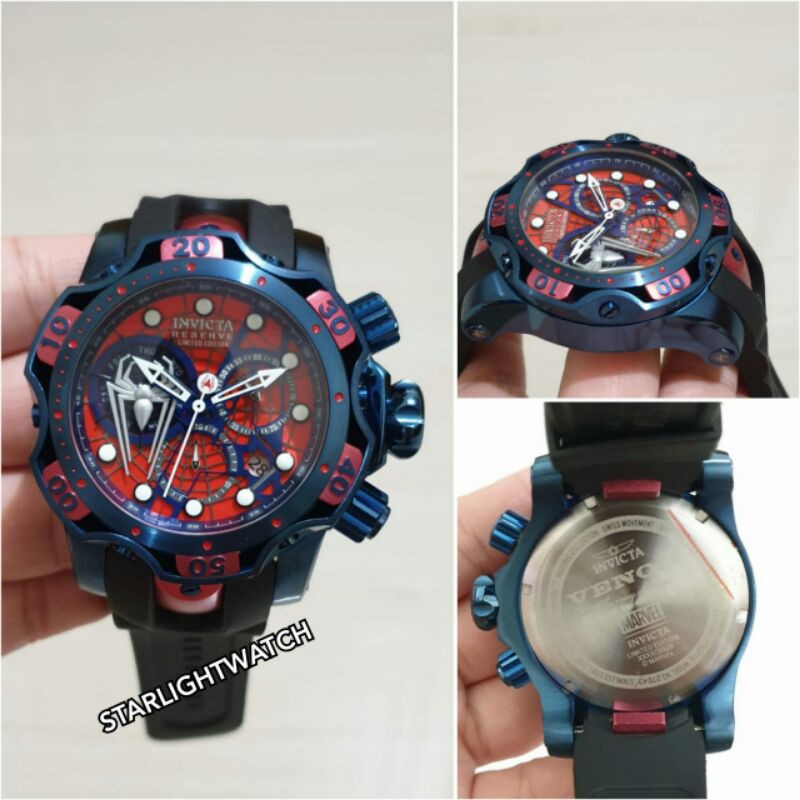 JAM TANGAN PRIA INVICTA BATRE CRONO FULL BLACK DIAL